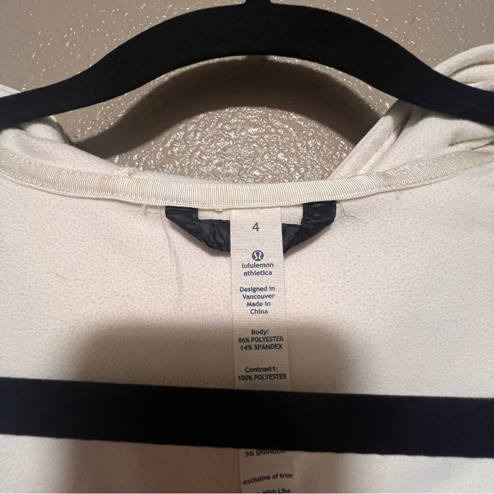Lululemon Athletica Cream Softshell Limited Edition Uba Jacket Activewear Coat - Picture 14 of 15